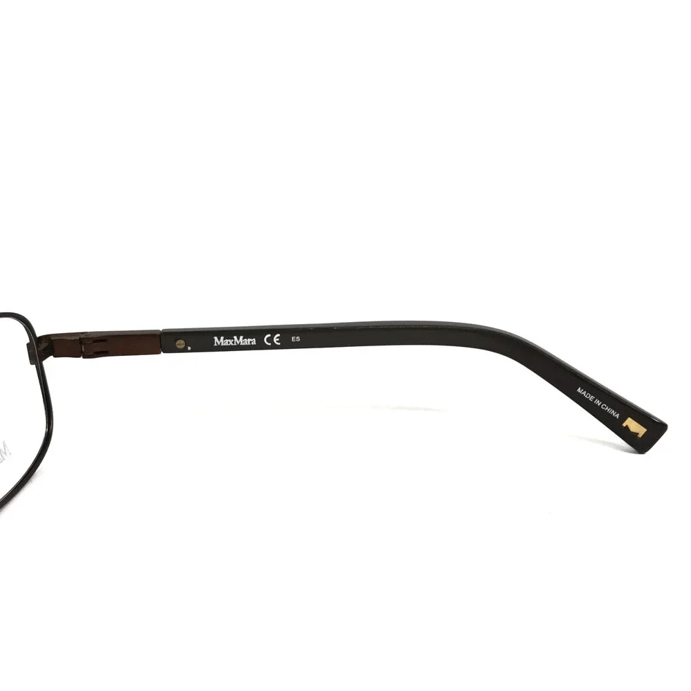 MaxMara Eyeglasses Frames MM1186 OVL Dark Brown Oval Wire Rim 52-16-135